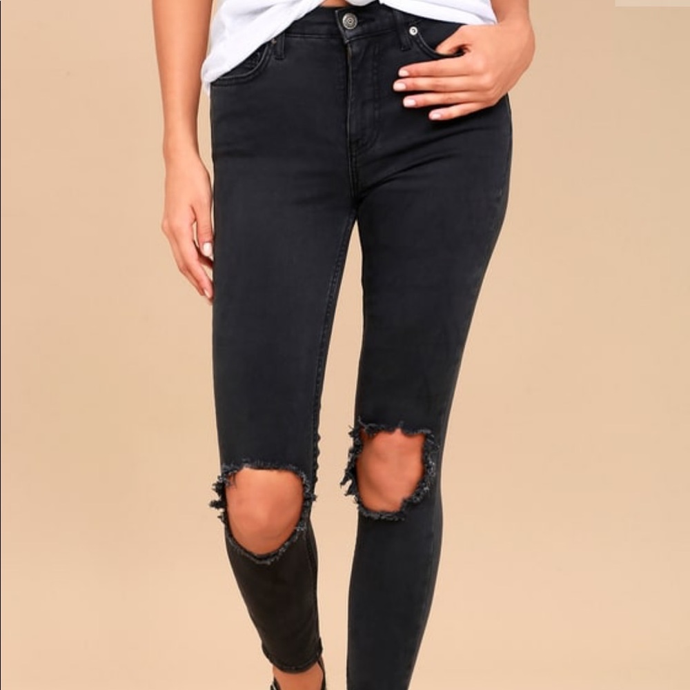 Free people busted skinny jeans